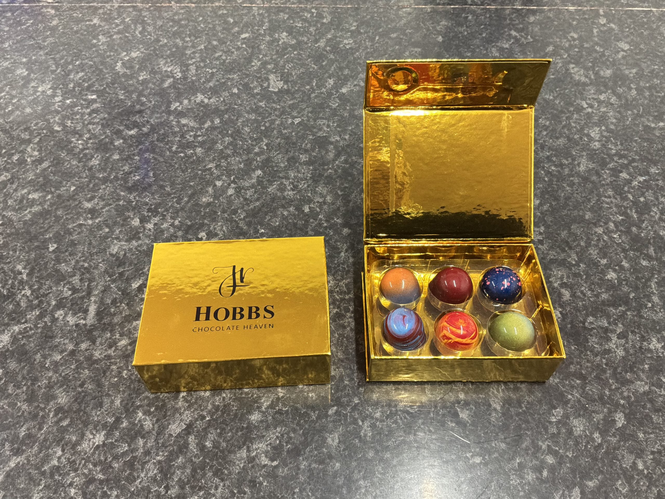 Box of 6 Assorted Plain Chocolates - Luxury Chocolate Gift Box image 1