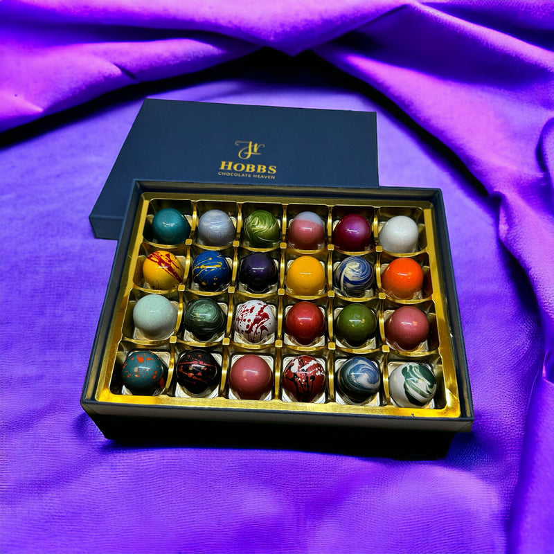 Box of 24 Assorted Plain Chocolates - Luxury Dark Chocolate Gift Box image 0